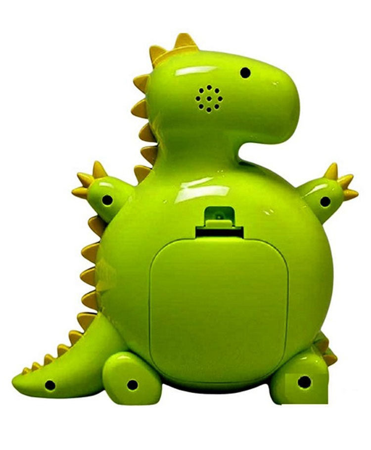 ANSTONIA® Analog Kids Cute Dinosaur (Green) Bell Alarm Clock (Tabletop) with Night Light Clock