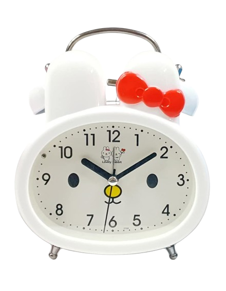 ANSTONIA® Analog Rabbit Cartoon Style Multi Functional Alarm Clock for Kids Room Decor (White) Clock