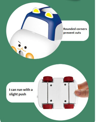 ANSTONIA 3 in 1 Cartoon Animal Car Study Desk LED Lamp (Rechargeable), Pen Holder & sharpener Study Lamp