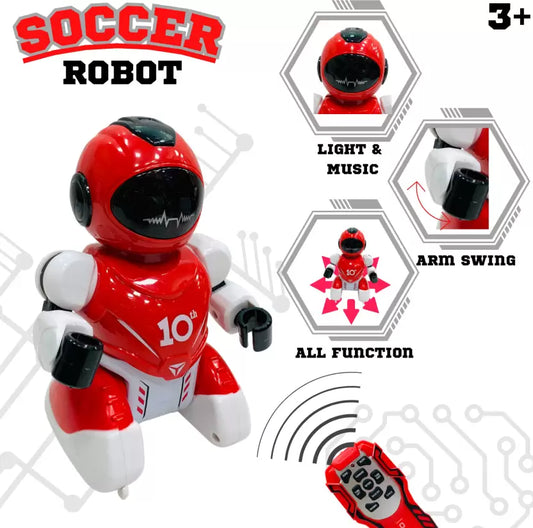 ANSTONIA® Remote Controlled Light Music Dancing Soccer Intelligent Robot USB Rechargeable for Kids